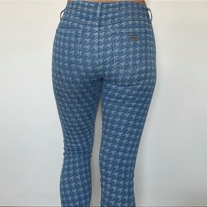 Guess Britney Ankle Skinny Houndstooth Jeans Sz 27